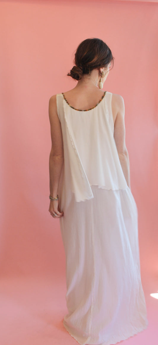 Jane Booke Cotton Dress with Cape Detail - The Kit Vintage