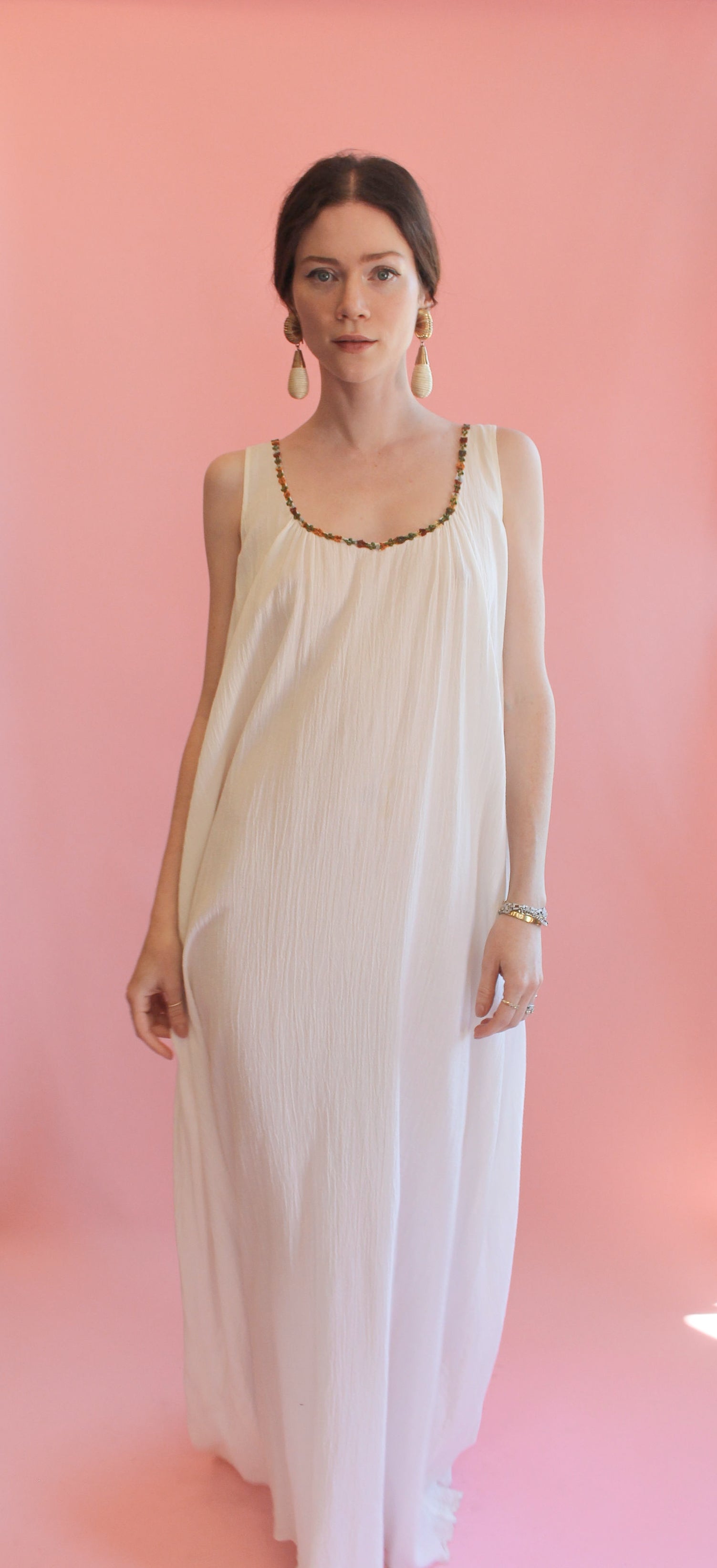 Jane Booke Cotton Dress with Cape Detail - The Kit Vintage