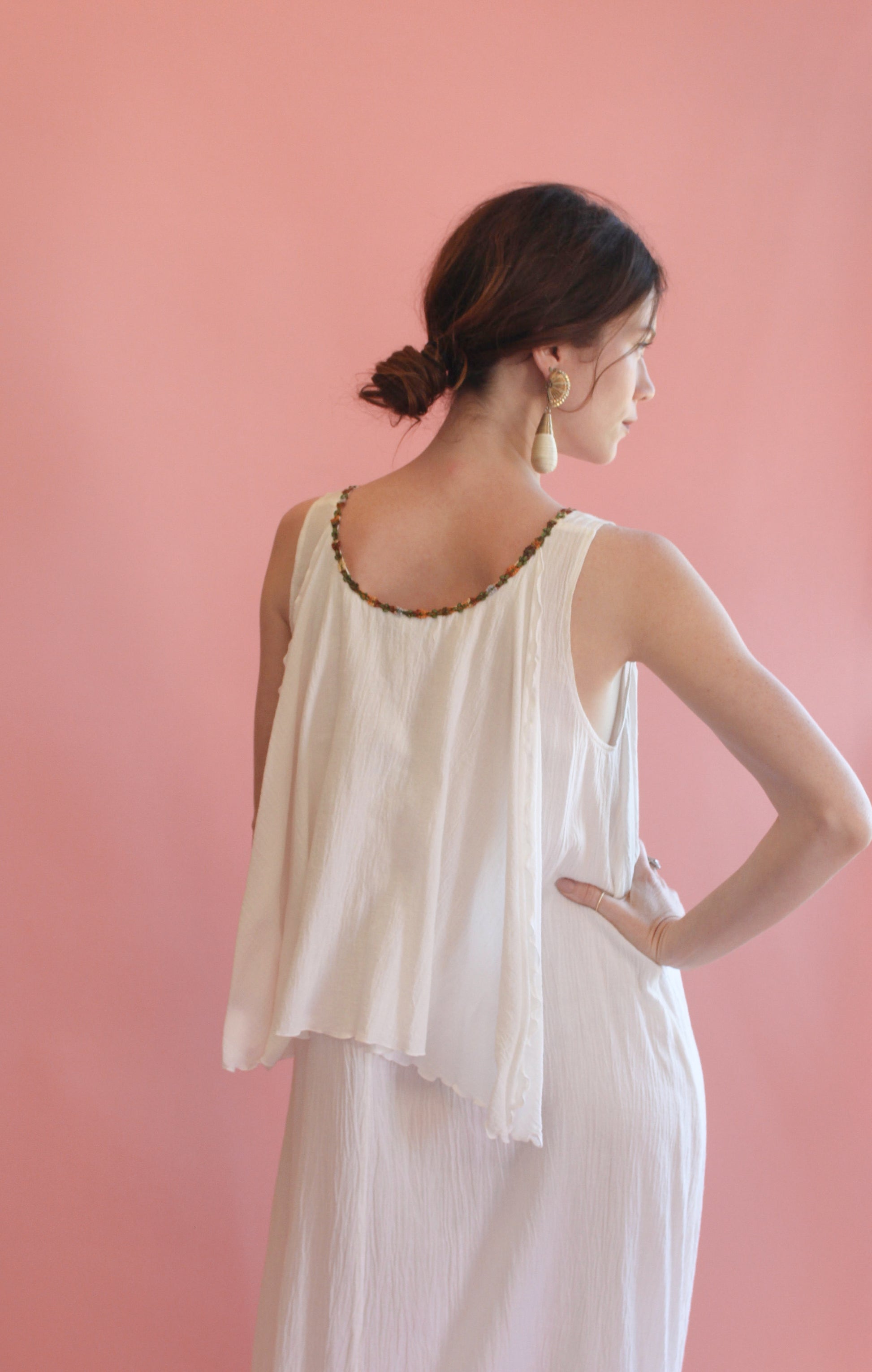 Jane Booke Cotton Dress with Cape Detail - The Kit Vintage