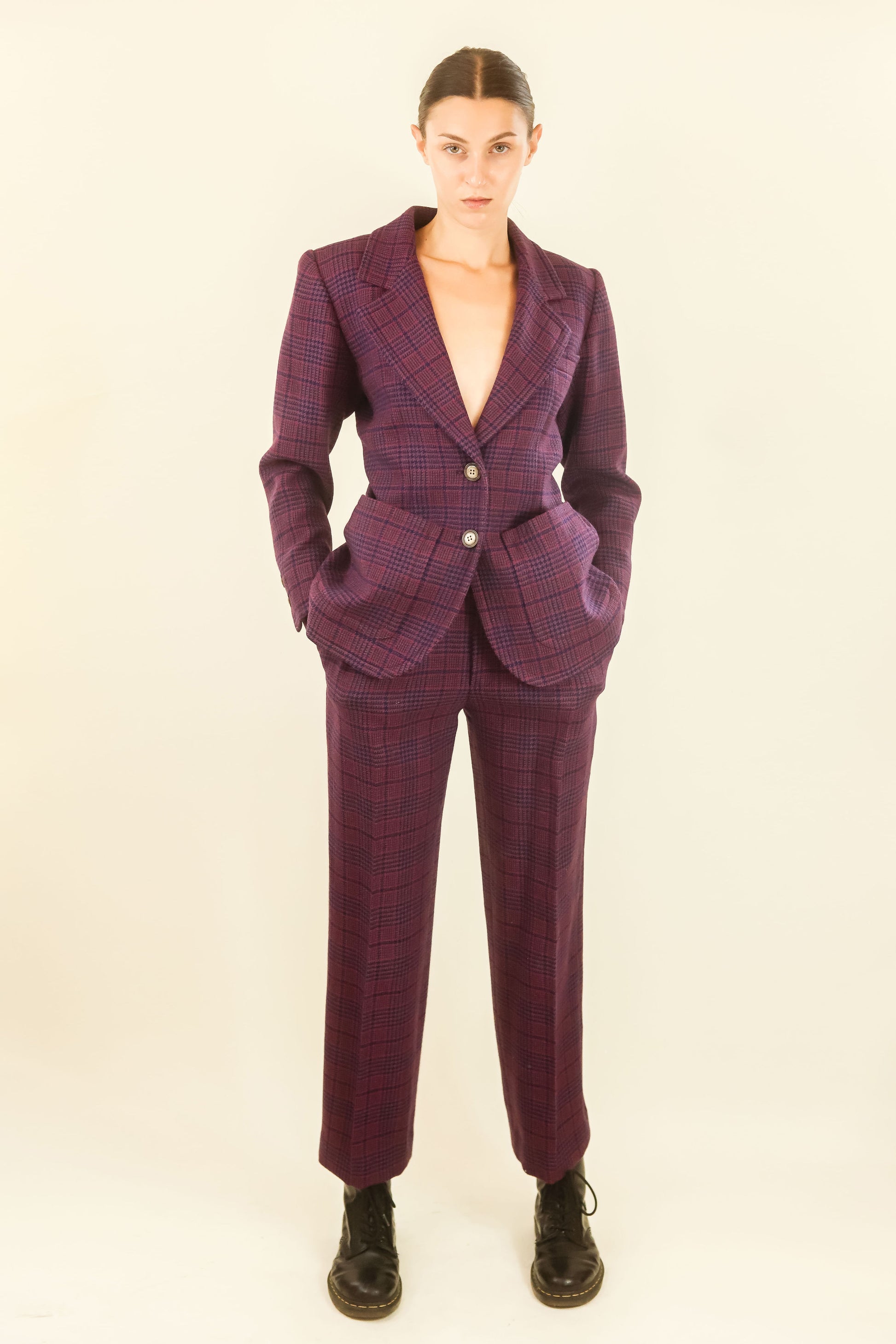 Yves Saint Laurent Wool Plaid Suit - The Kit Vintage