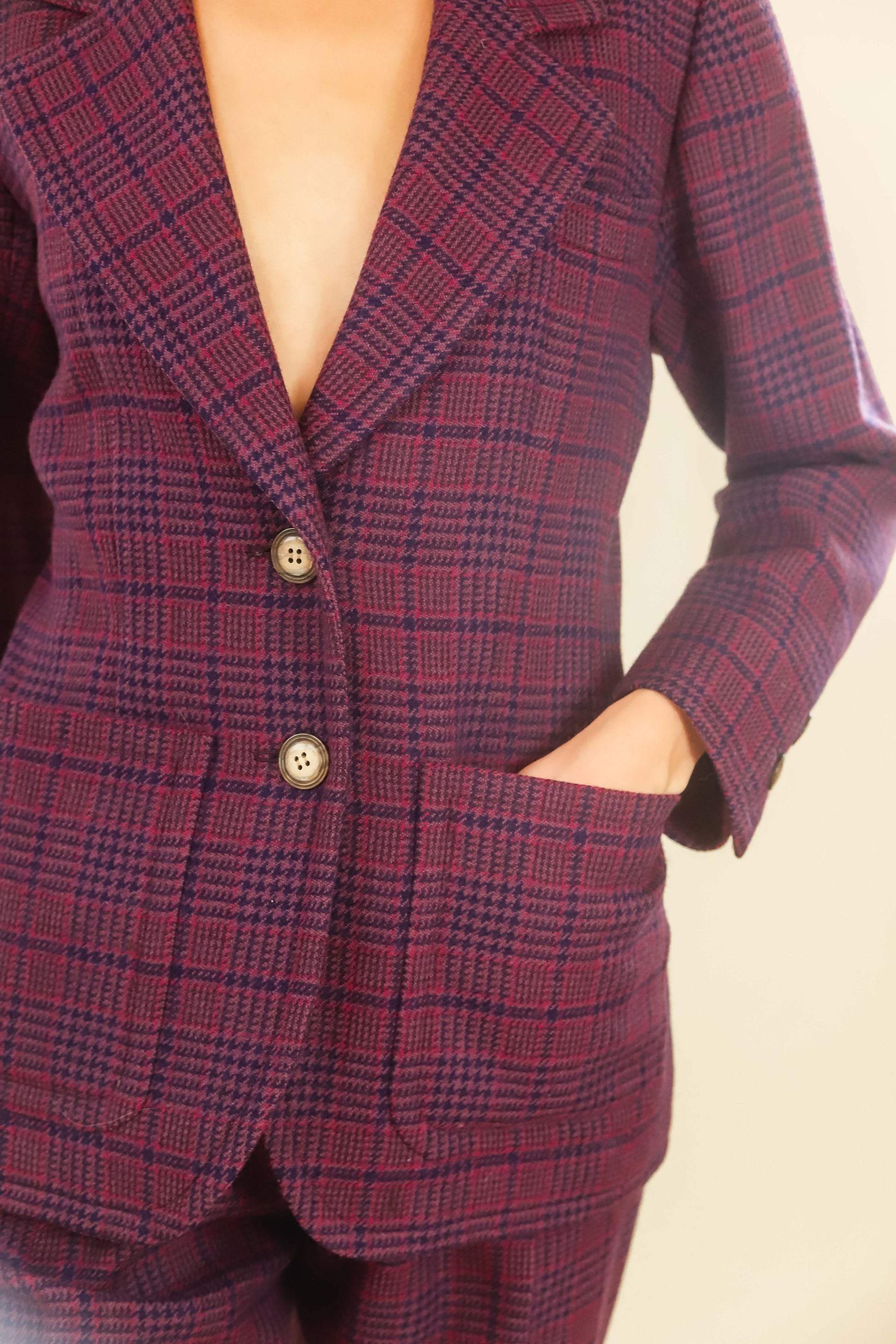 Yves Saint Laurent Wool Plaid Suit - The Kit Vintage
