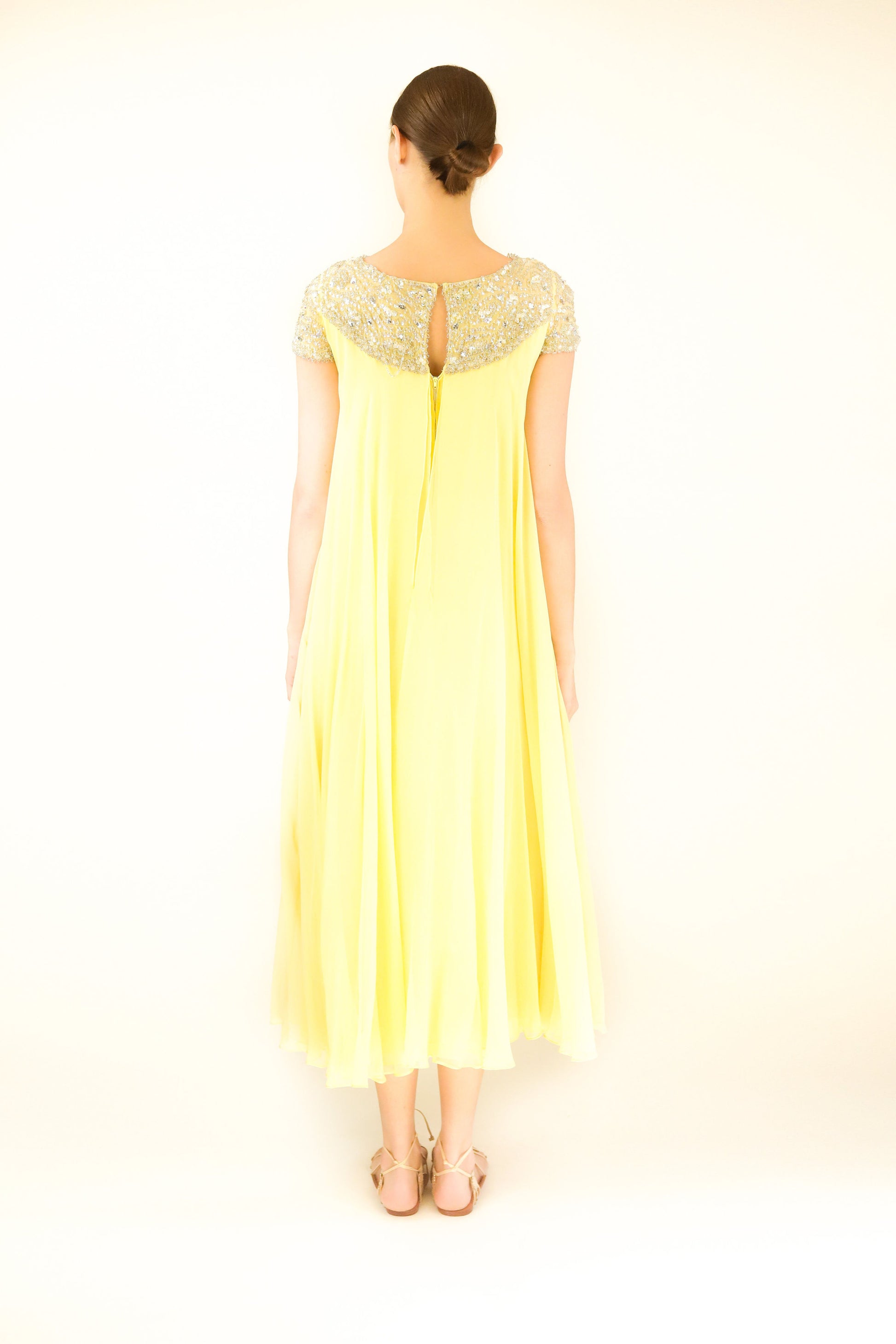Malcolm Starr Chiffon Embellished Dress - The Kit Vintage
