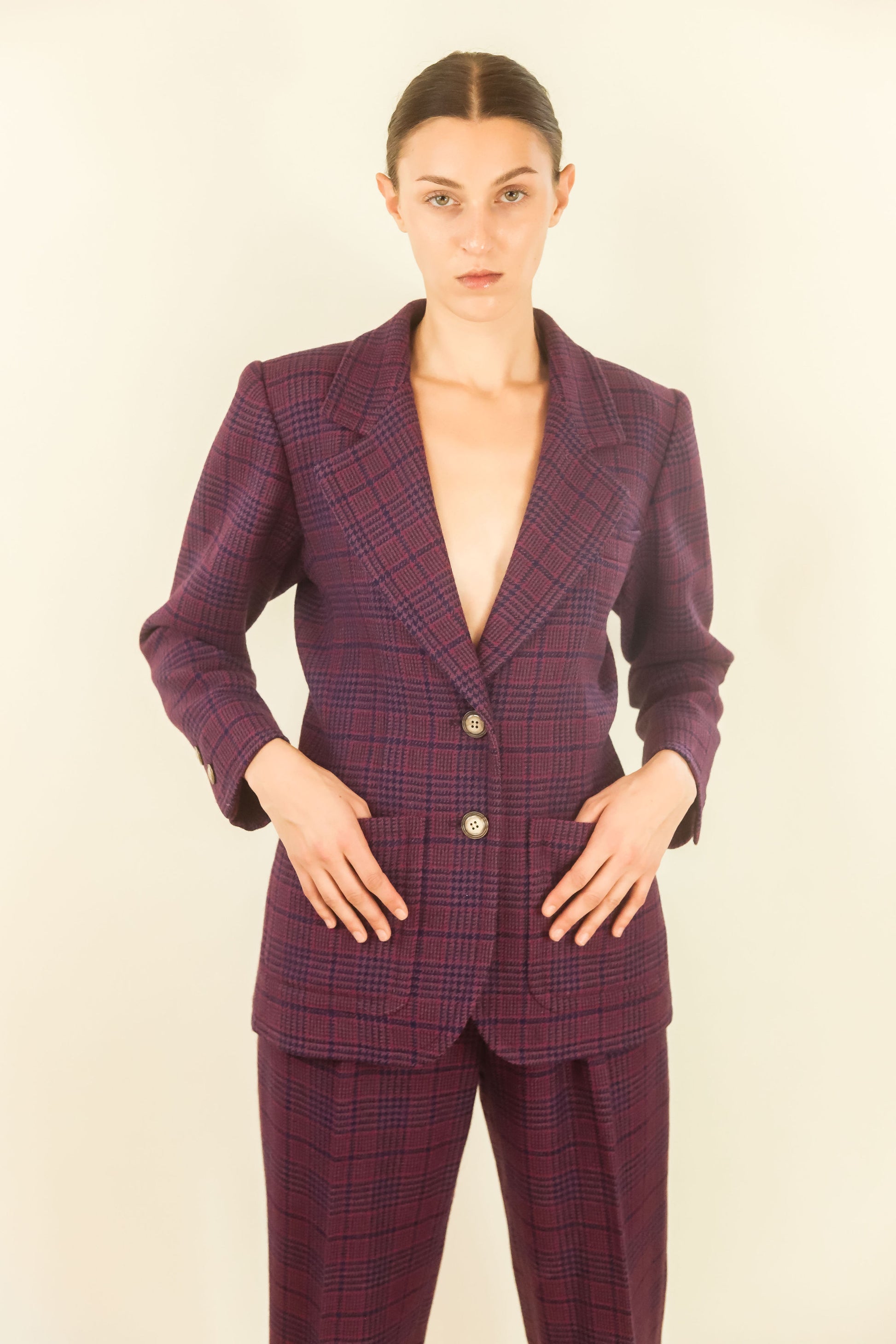 Yves Saint Laurent Wool Plaid Suit - The Kit Vintage