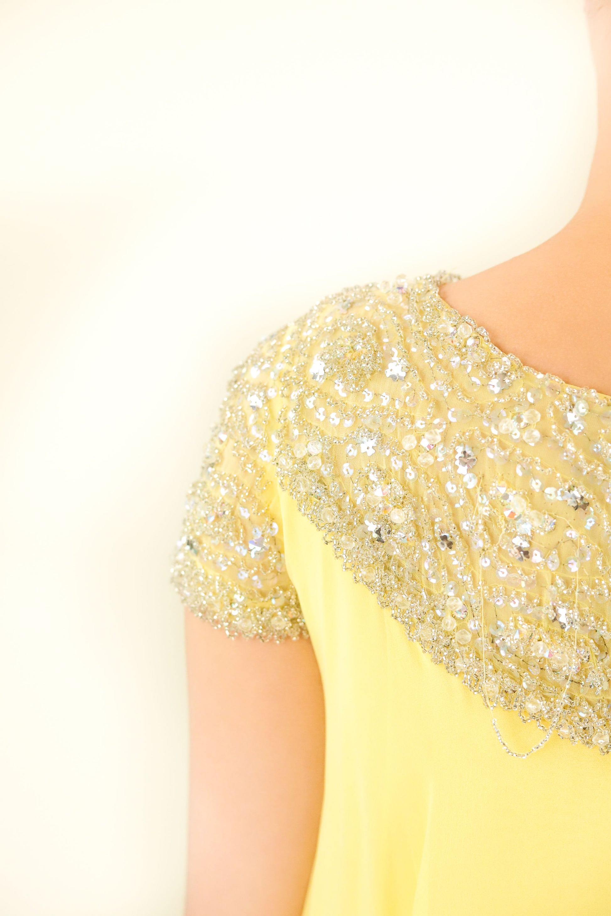 Malcolm Starr Chiffon Embellished Dress - The Kit Vintage