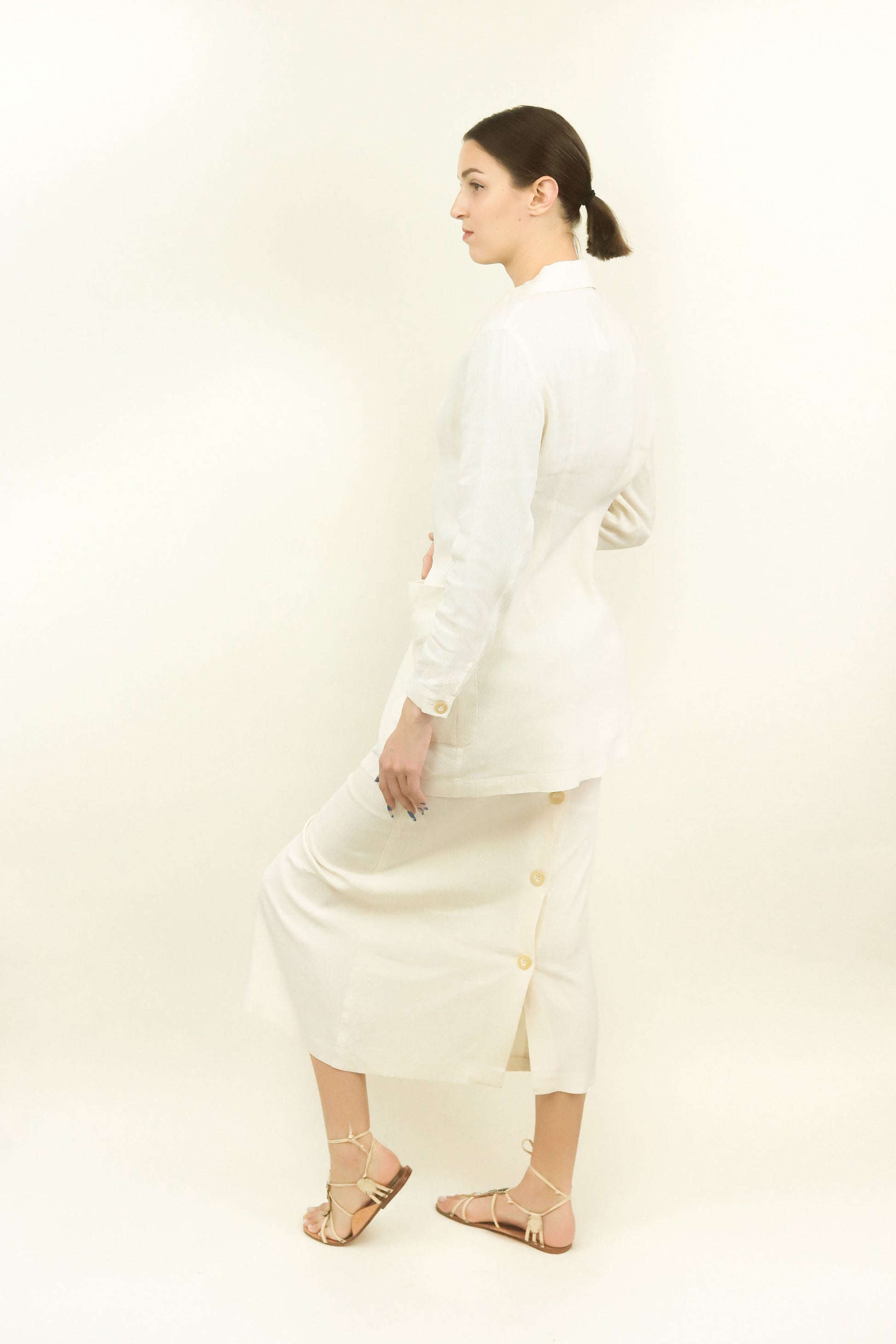 Dries Van Noten Ribbed Jacket and Skirt Set - The Kit Vintage