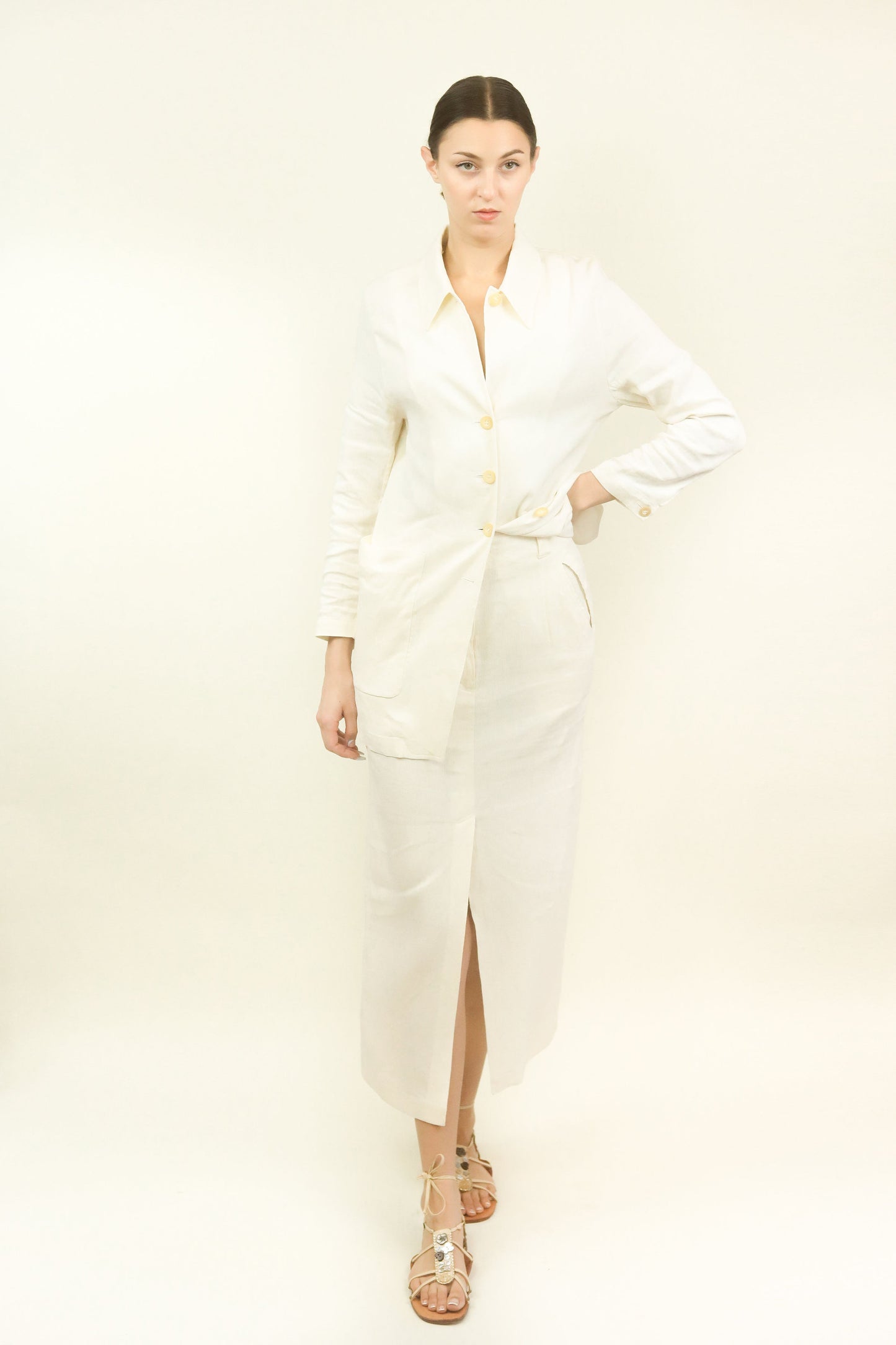 Dries Van Noten Ribbed Jacket and Skirt Set - The Kit Vintage
