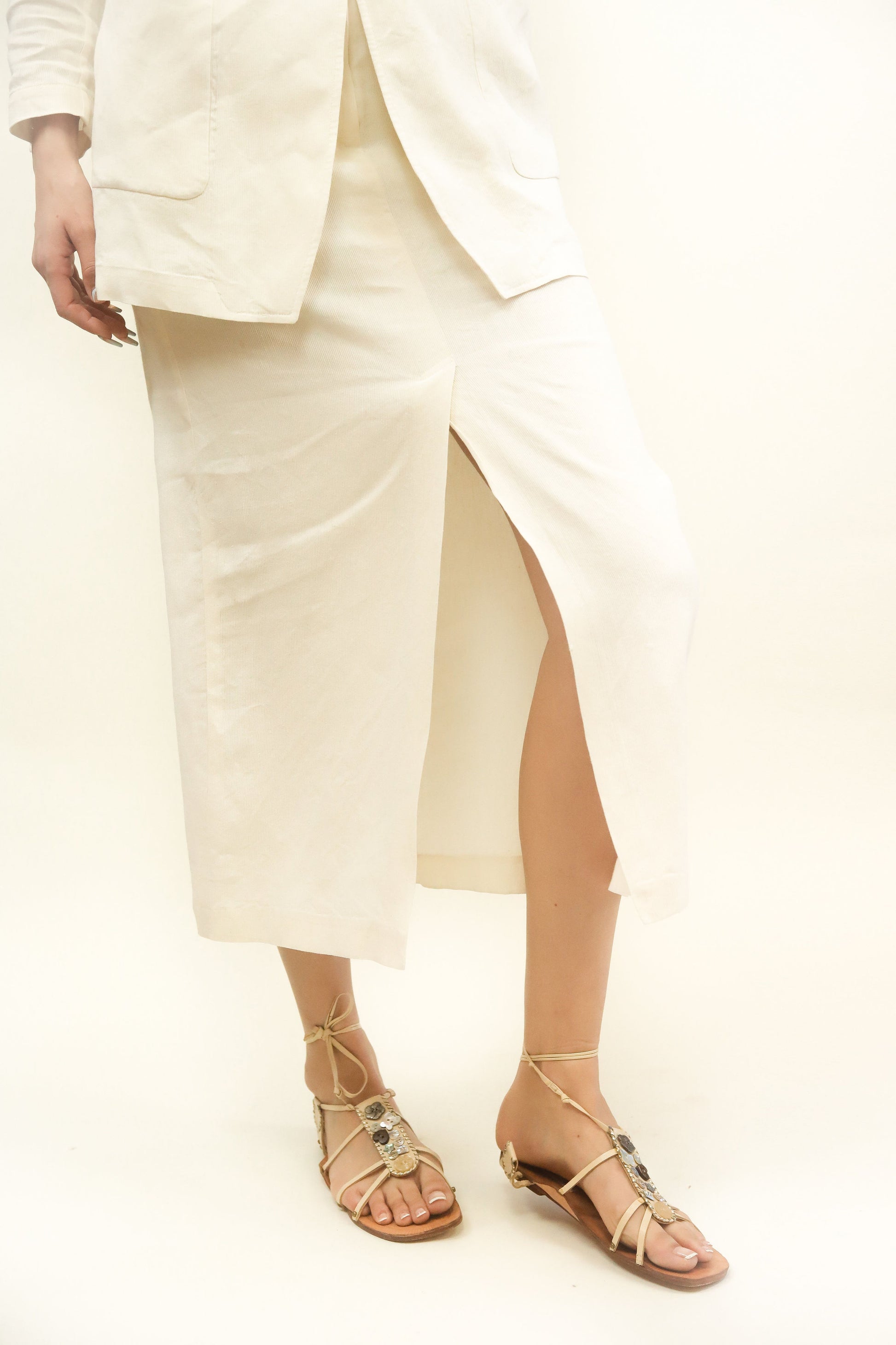 Dries Van Noten Ribbed Jacket and Skirt Set - The Kit Vintage
