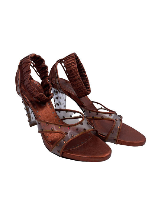 YSL Rive Gauche Metallic Gemstone Heels - The Kit Vintage