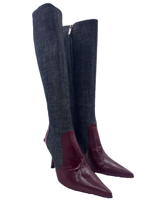 Dolce & Gabbana Denim Knee-High Boots - The Kit Vintage