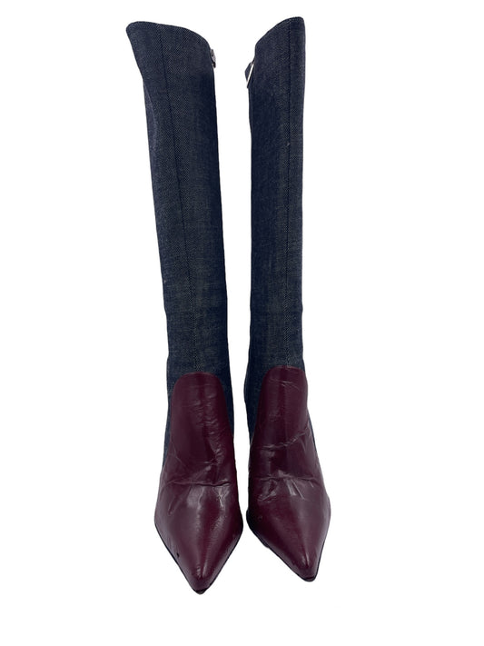 Dolce & Gabbana Denim Knee-High Boots - The Kit Vintage