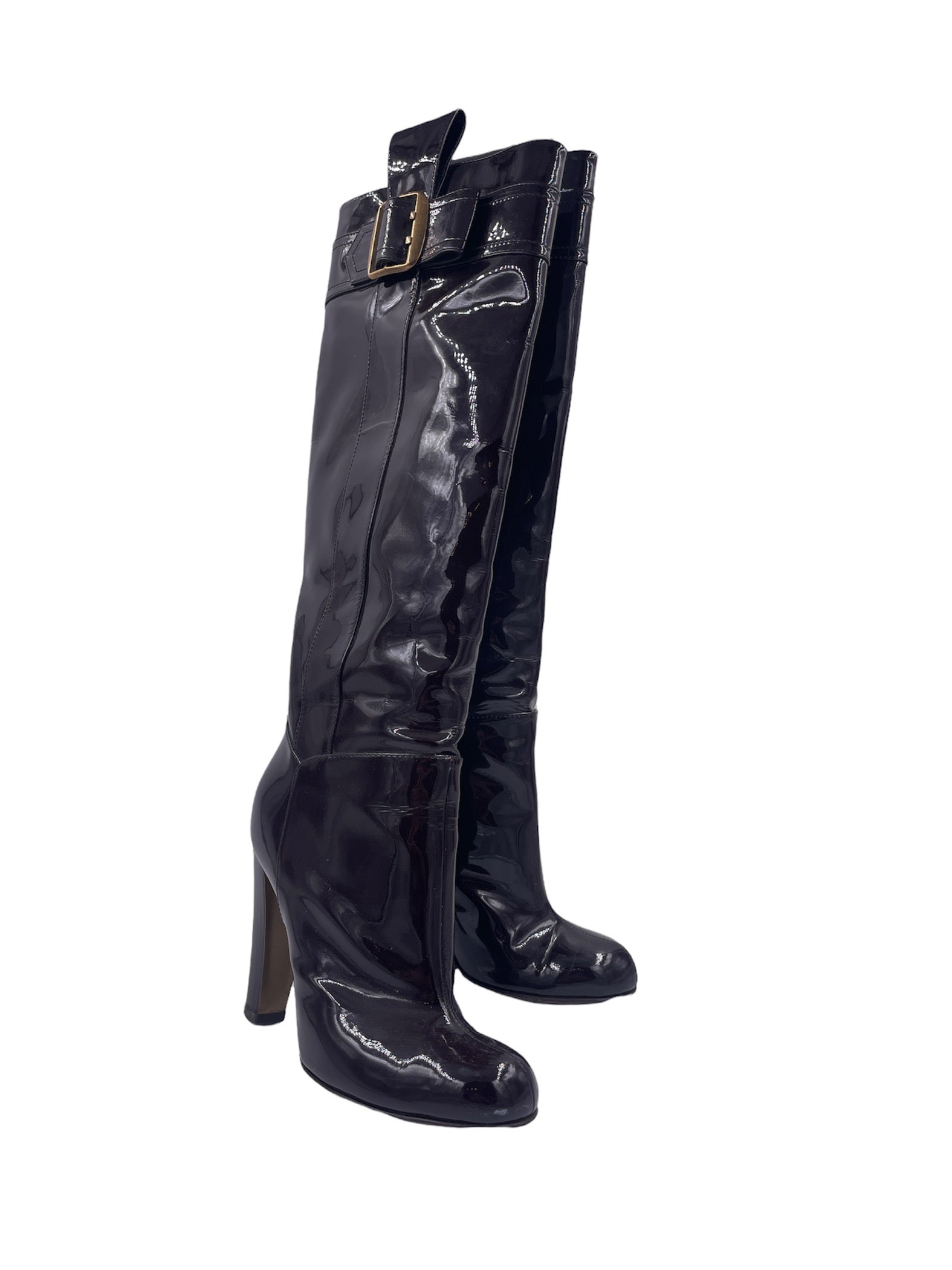Dolce & Gabbana Patent Leather Heel Boot - The Kit Vintage