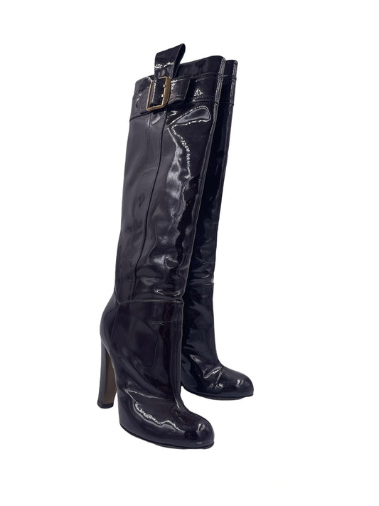Dolce & Gabbana Patent Leather Heel Boot - The Kit Vintage