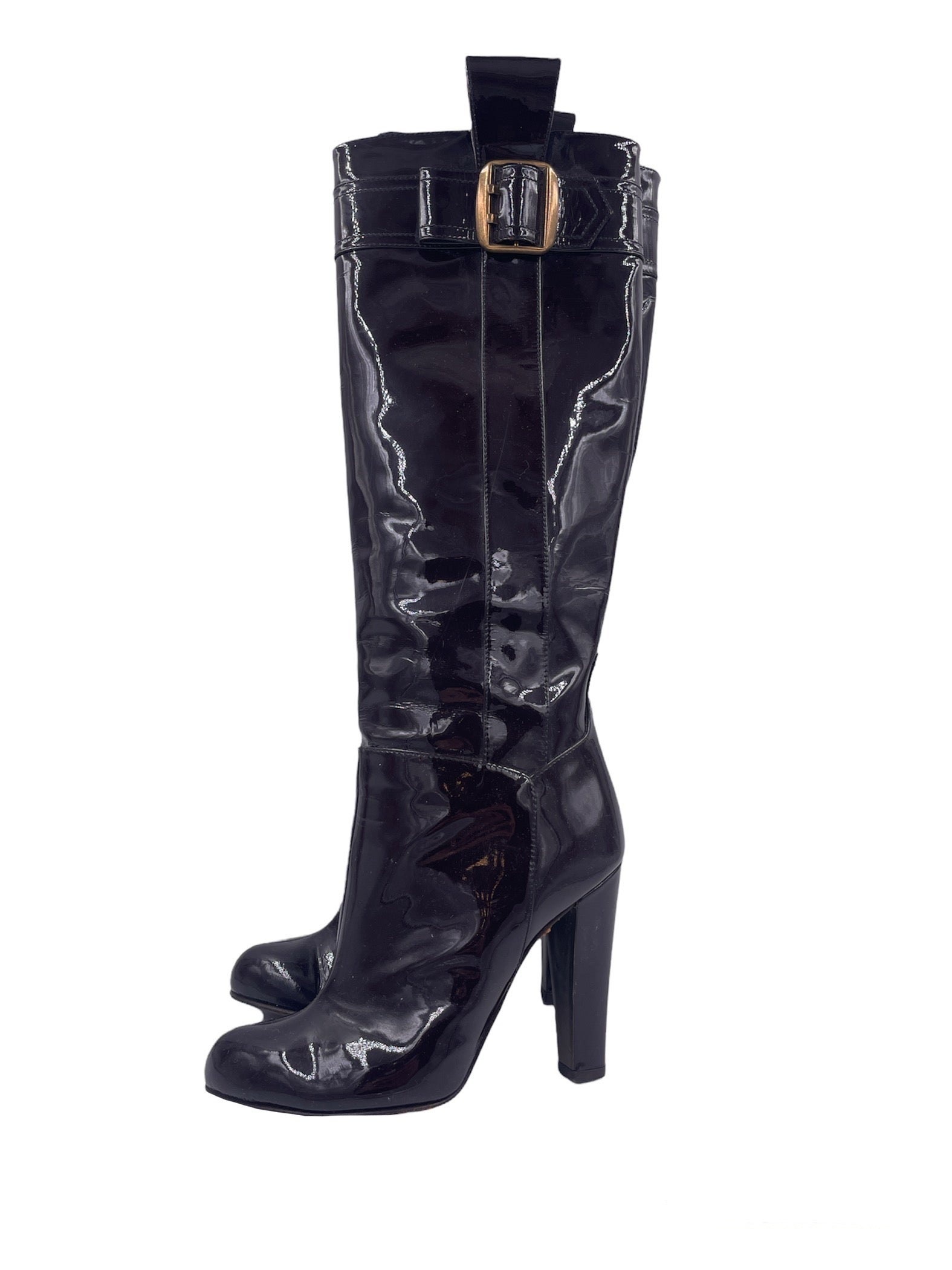 Dolce & Gabbana Patent Leather Heel Boot - The Kit Vintage