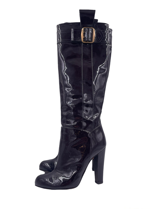 Dolce & Gabbana Patent Leather Heel Boot - The Kit Vintage