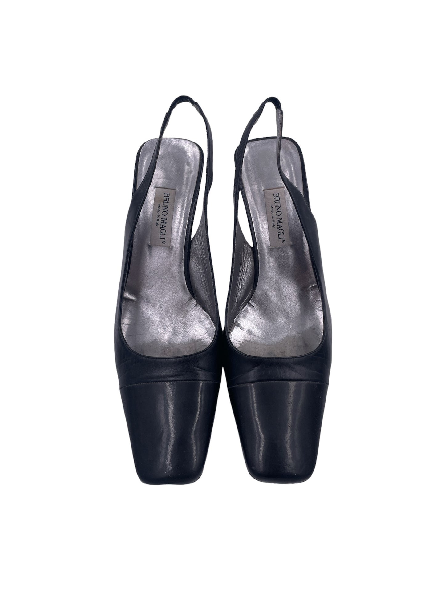 Bruno Magli Black Slingback Heels - The Kit Vintage