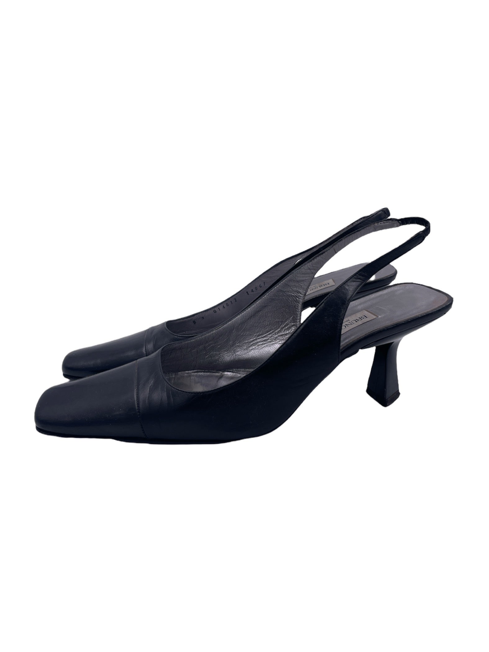 Bruno Magli Black Slingback Heels - The Kit Vintage