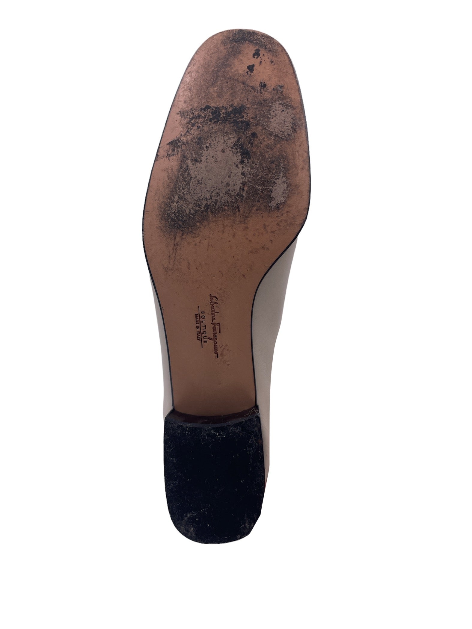 Salvatore Ferragamo Black & White Ballet Flat w Heel - The Kit Vintage