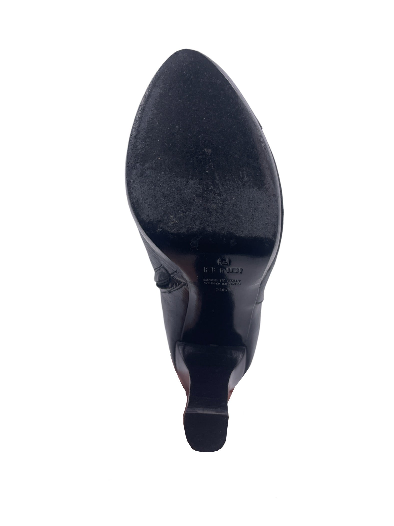 Fendi Black Leather Boot - The Kit Vintage