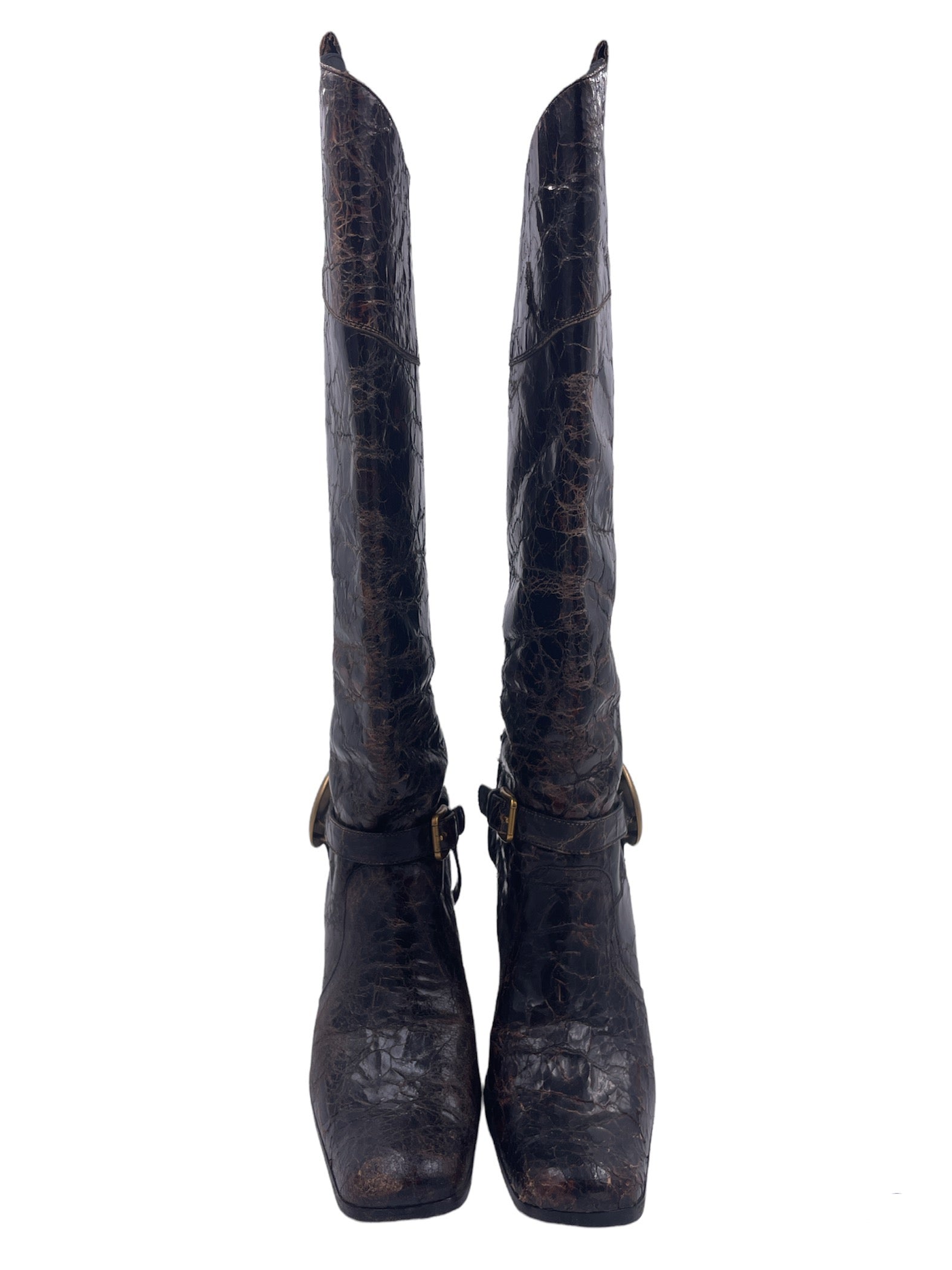 Dolce & Gabbana Wrinkled Leather Boot - The Kit Vintage