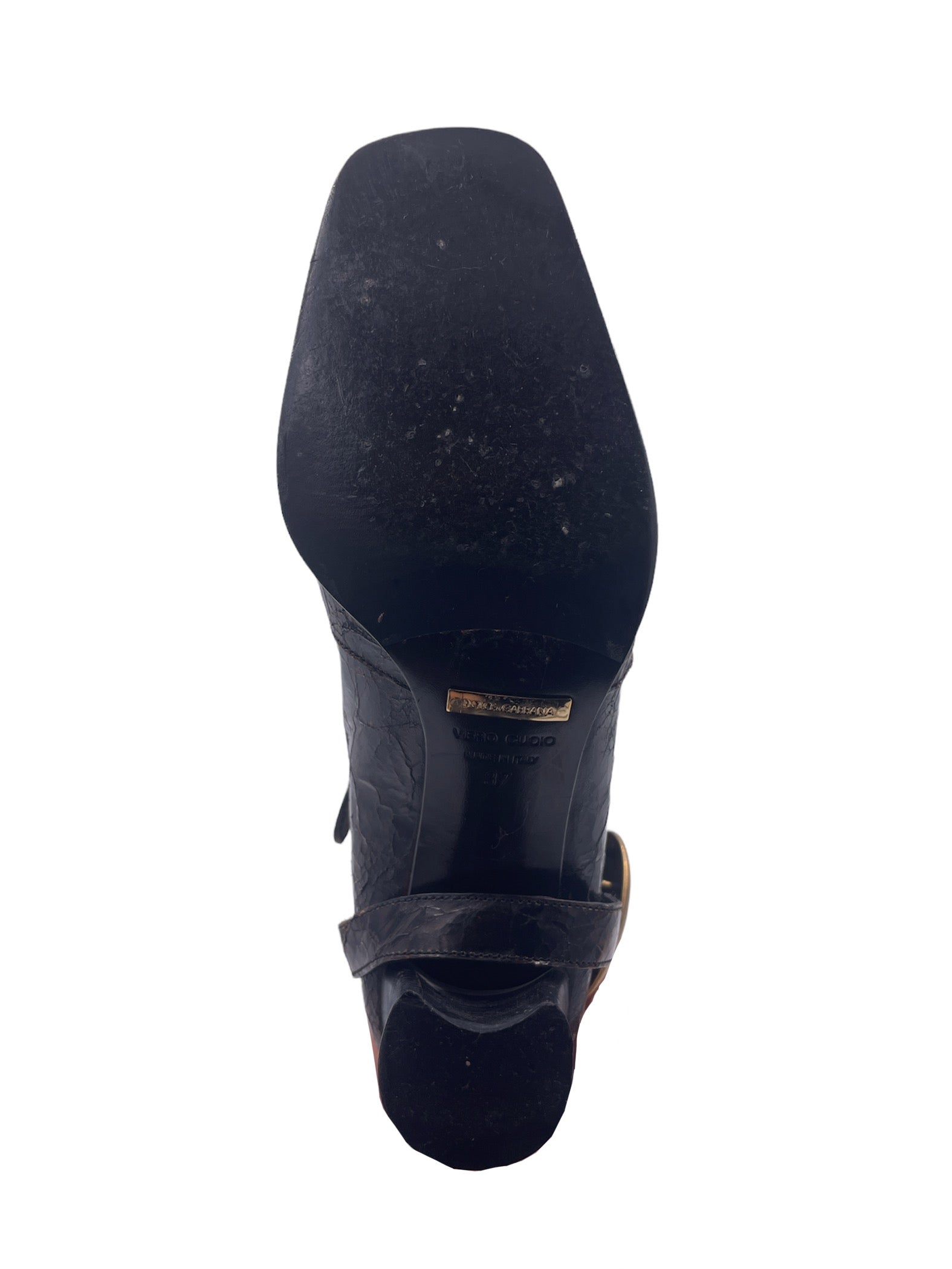 Dolce & Gabbana Wrinkled Leather Boot - The Kit Vintage