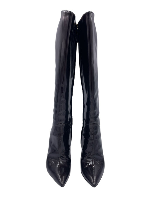 Guiseppe Zanotti Patent Leather Pointed Toe Boot - The Kit Vintage