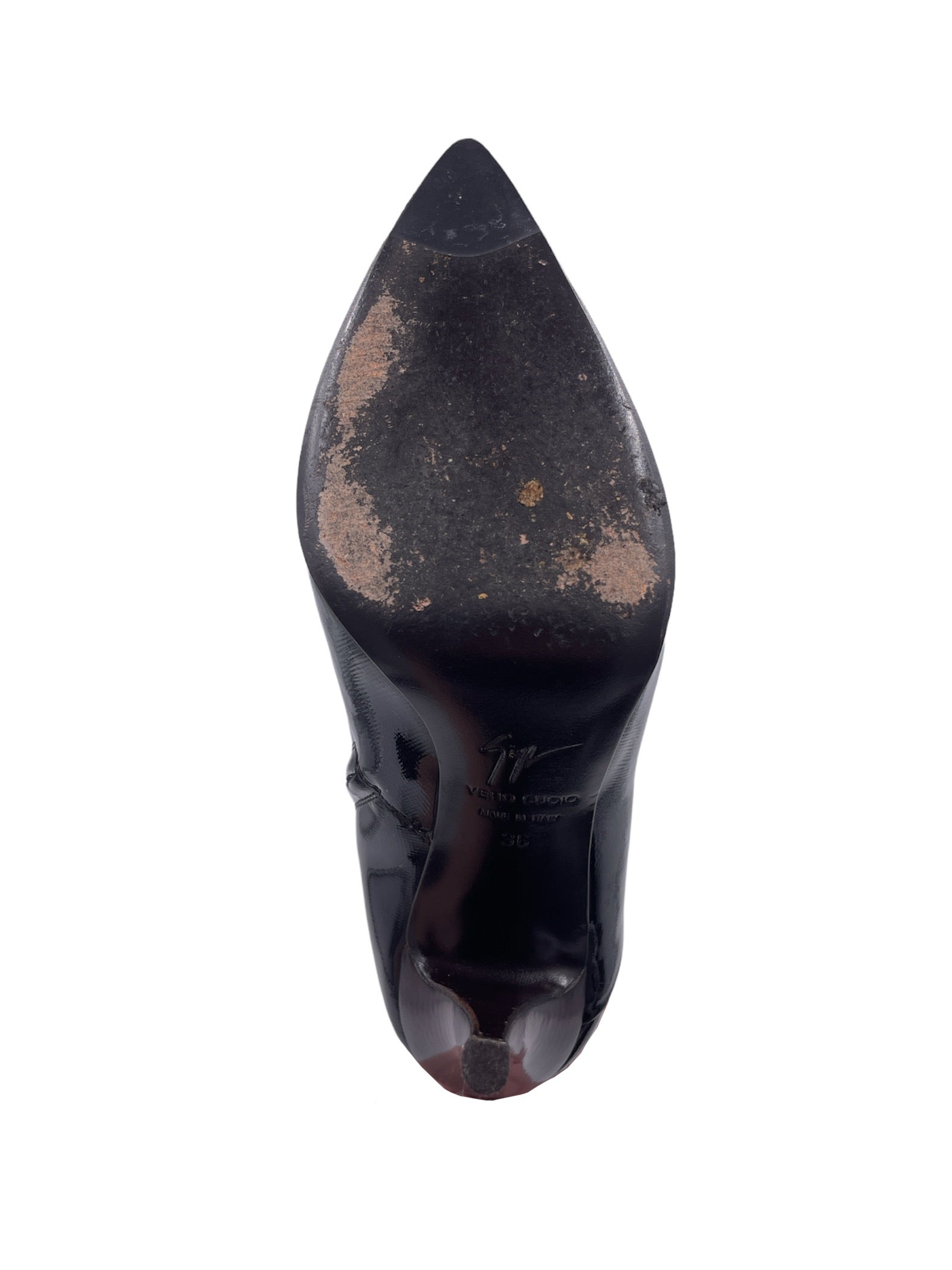 Guiseppe Zanotti Patent Leather Pointed Toe Boot - The Kit Vintage
