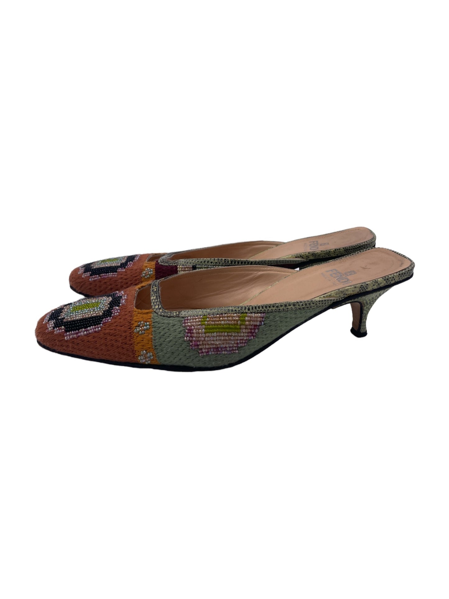 Fendi Beaded And Knit Slide - The Kit Vintage