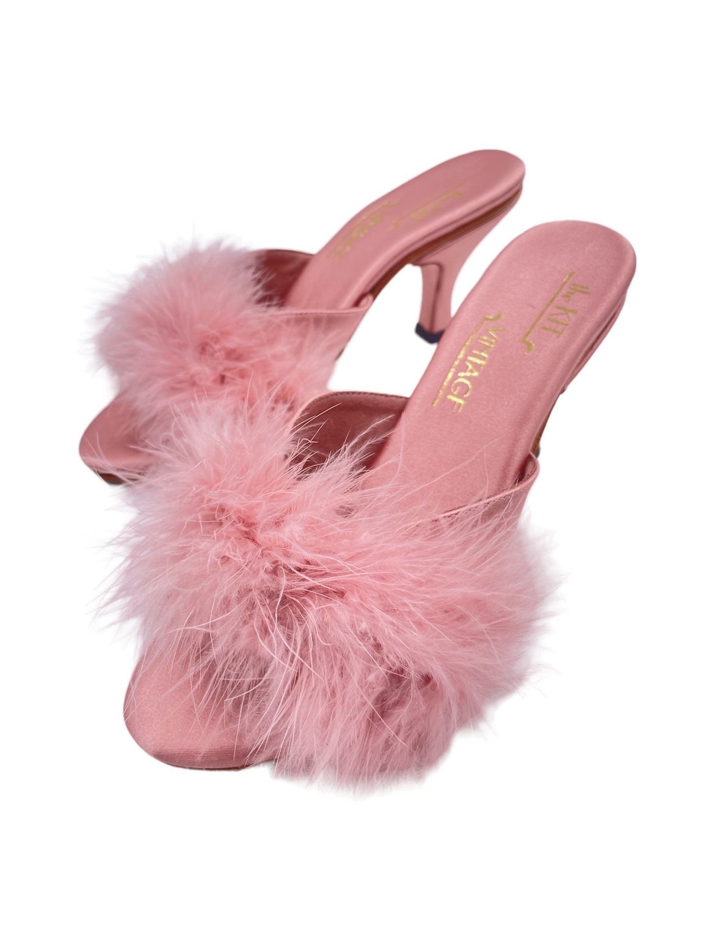 The Kit Vintage 1950's Style Marabou Feather Heel - The Kit Vintage