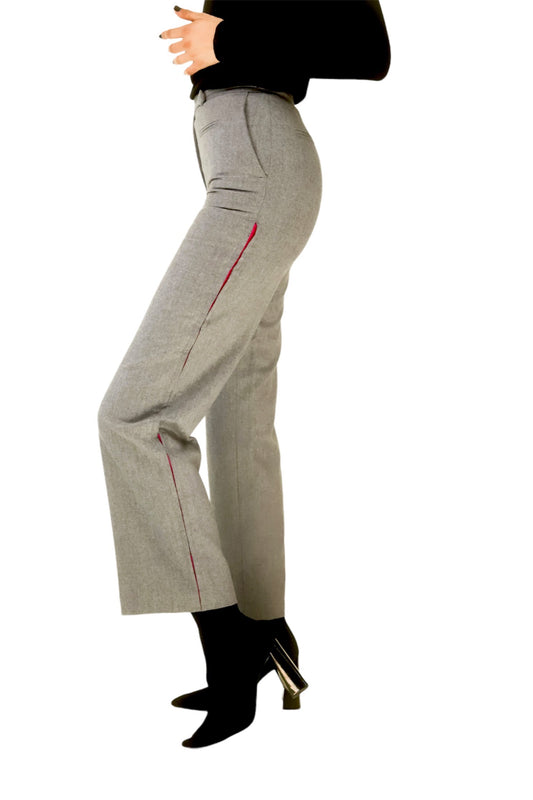 Byblos Gray Wool Pants - The Kit Vintage