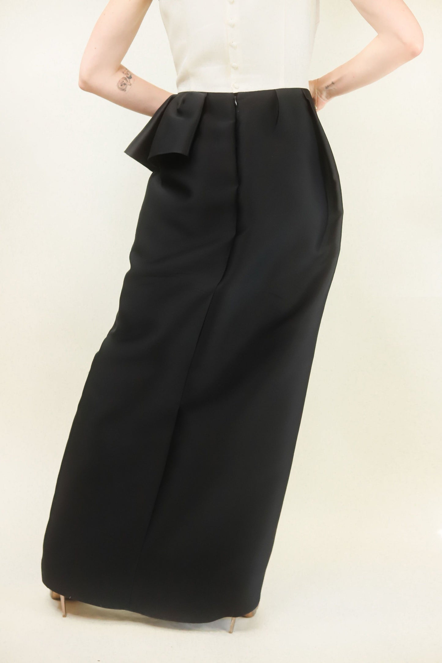 Christian Dior Cruise 2013 Black & White Satin Dress - The Kit Vintage