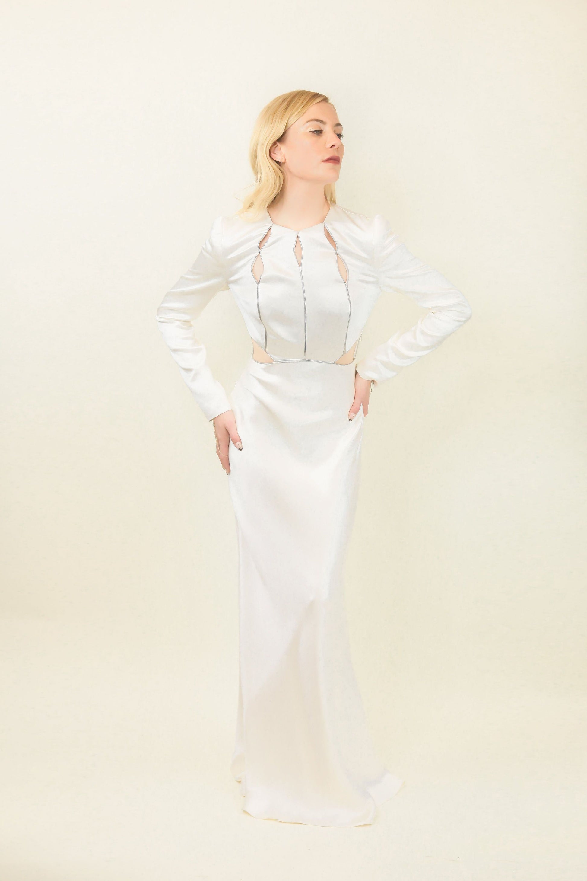 Alexander McQueen by Sara Burton Pre fall 2014 White Cut Out Dress - The Kit Vintage