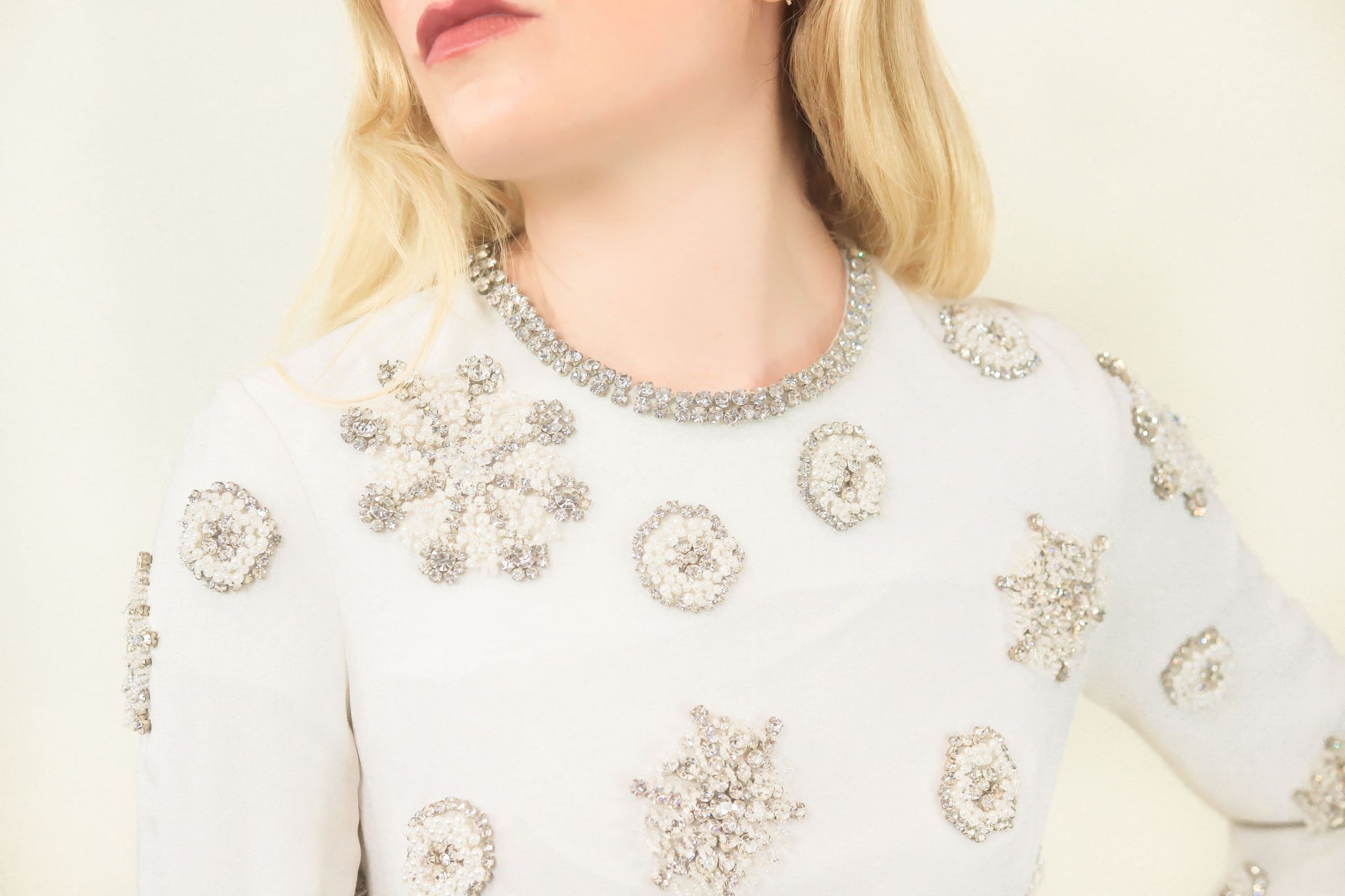 Jean Fisher Hand Embellished Crystal Wedding Gown - The Kit Vintage