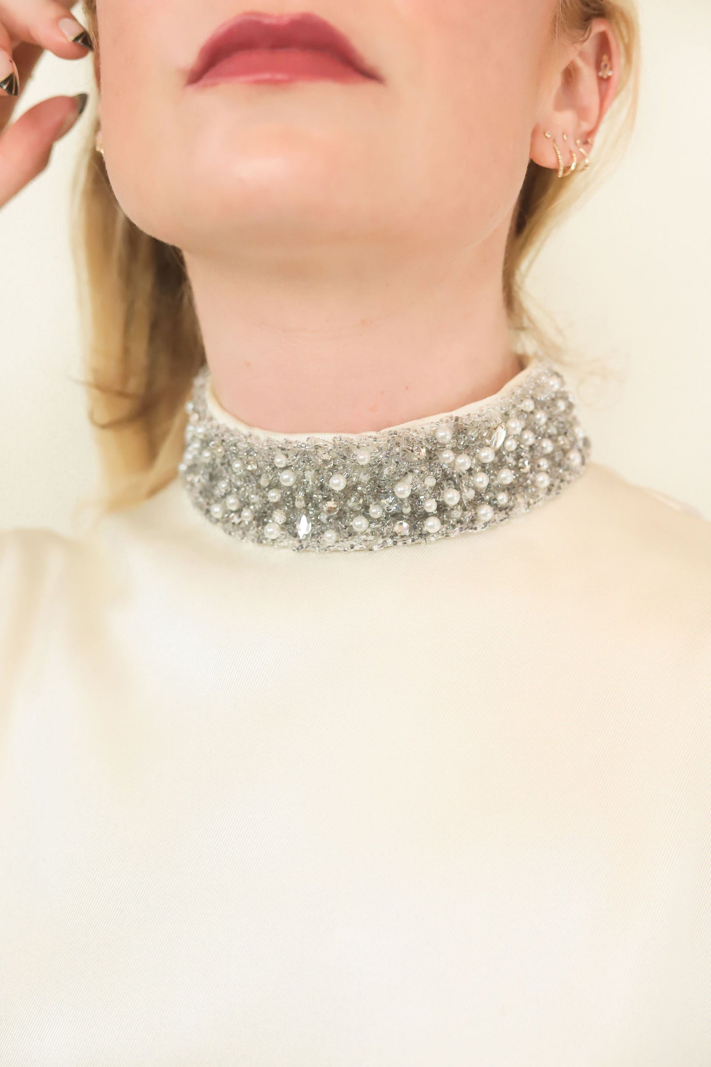1960's Beaded Neck Wedding Gown - The Kit Vintage