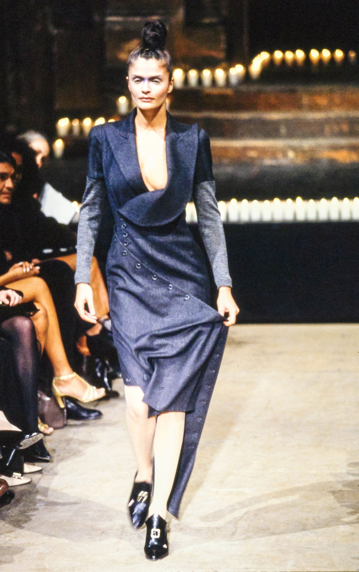 Alexander McQueen F/W 1996 Wool Button Dress - The Kit Vintage