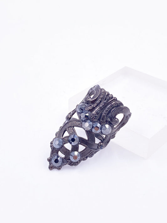 Elongated Crystal Ring - The Kit Vintage