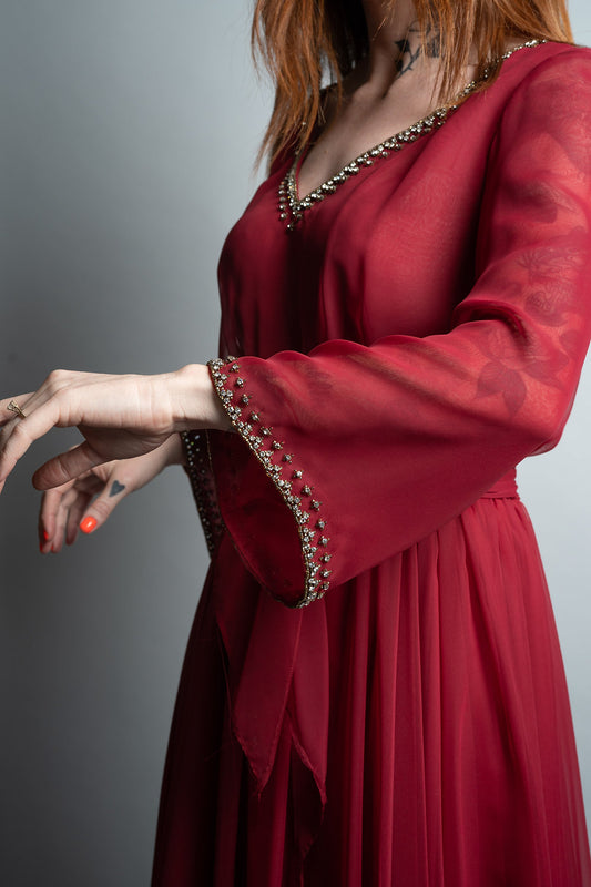 Victoria Royal Chiffon Dress - The Kit Vintage