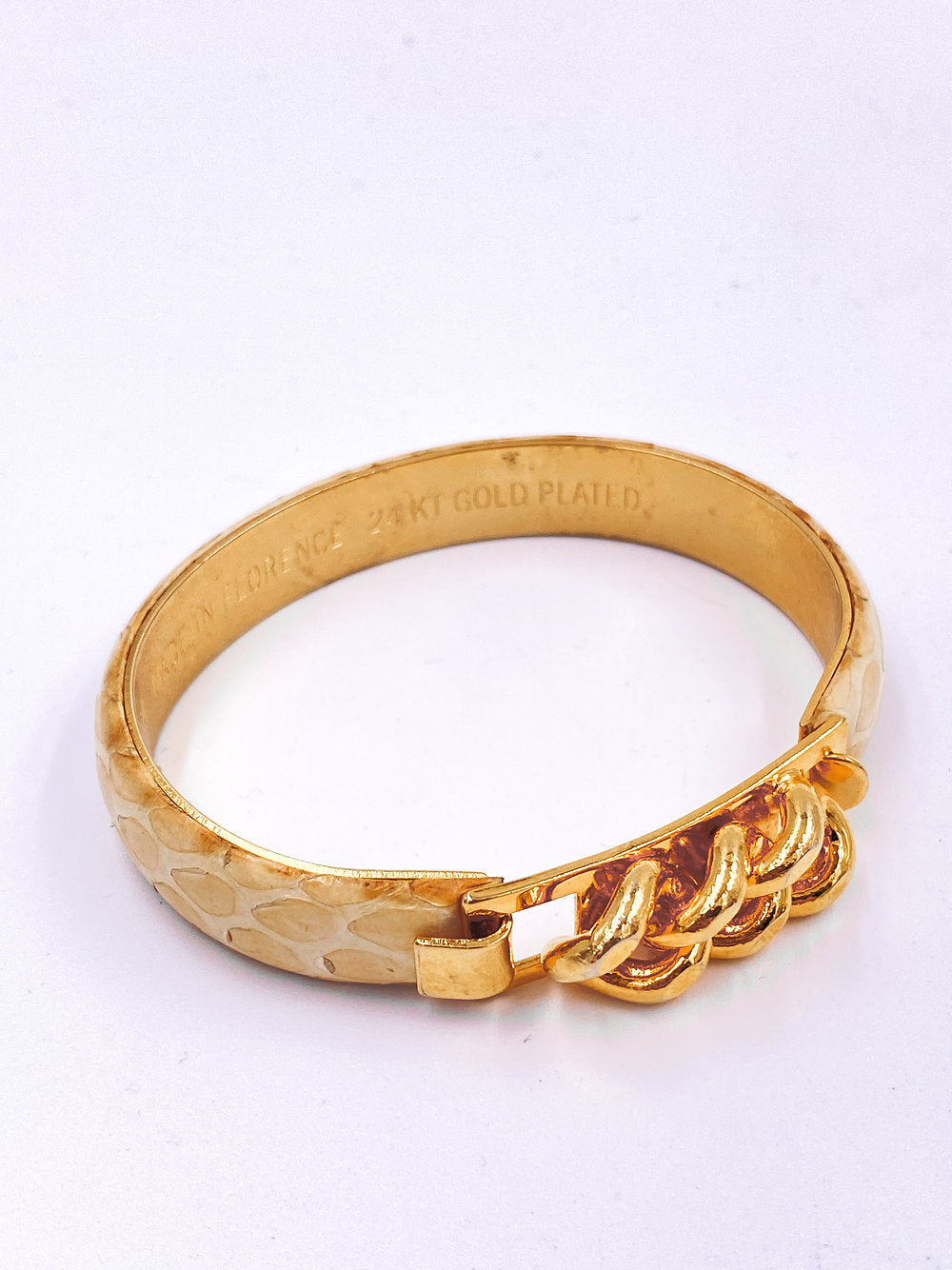 Vita Snakeskin Bangle Bracelet - The Kit Vintage