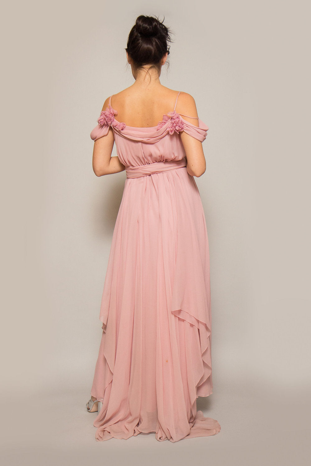 Custom Made Pink Chiffon Gown