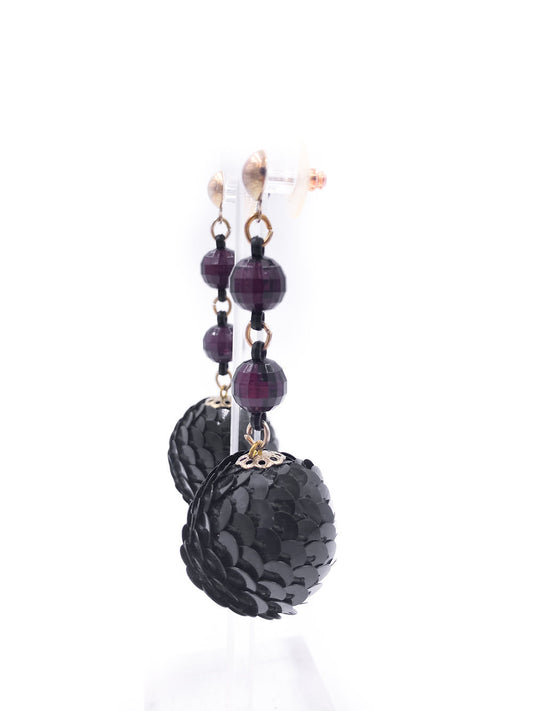 Sequin Ball Drop Earrings - The Kit Vintage