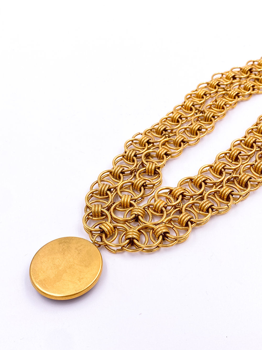 Stone Pendant Gold Chain Necklace - The Kit Vintage