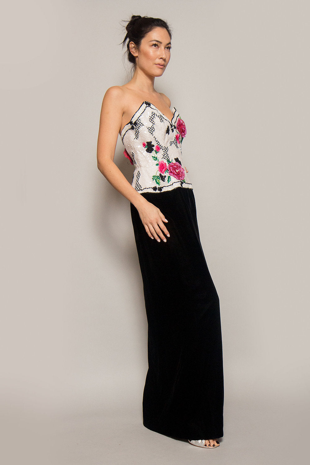 Ann Lawrence Strapless Sequin Gown - The Kit Vintage