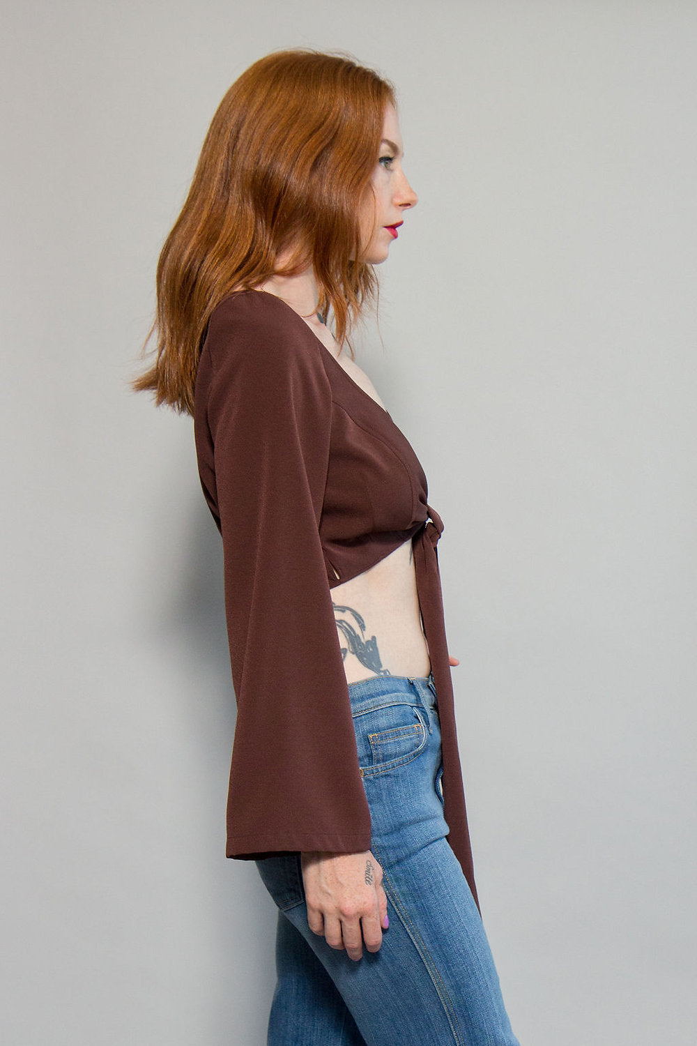90s Mark Wong Nark Cropped Tie Top