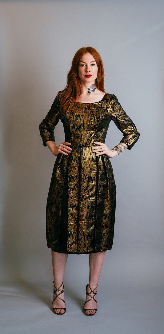 1950's - 1960's Brocade Cocktail Dress - The Kit Vintage