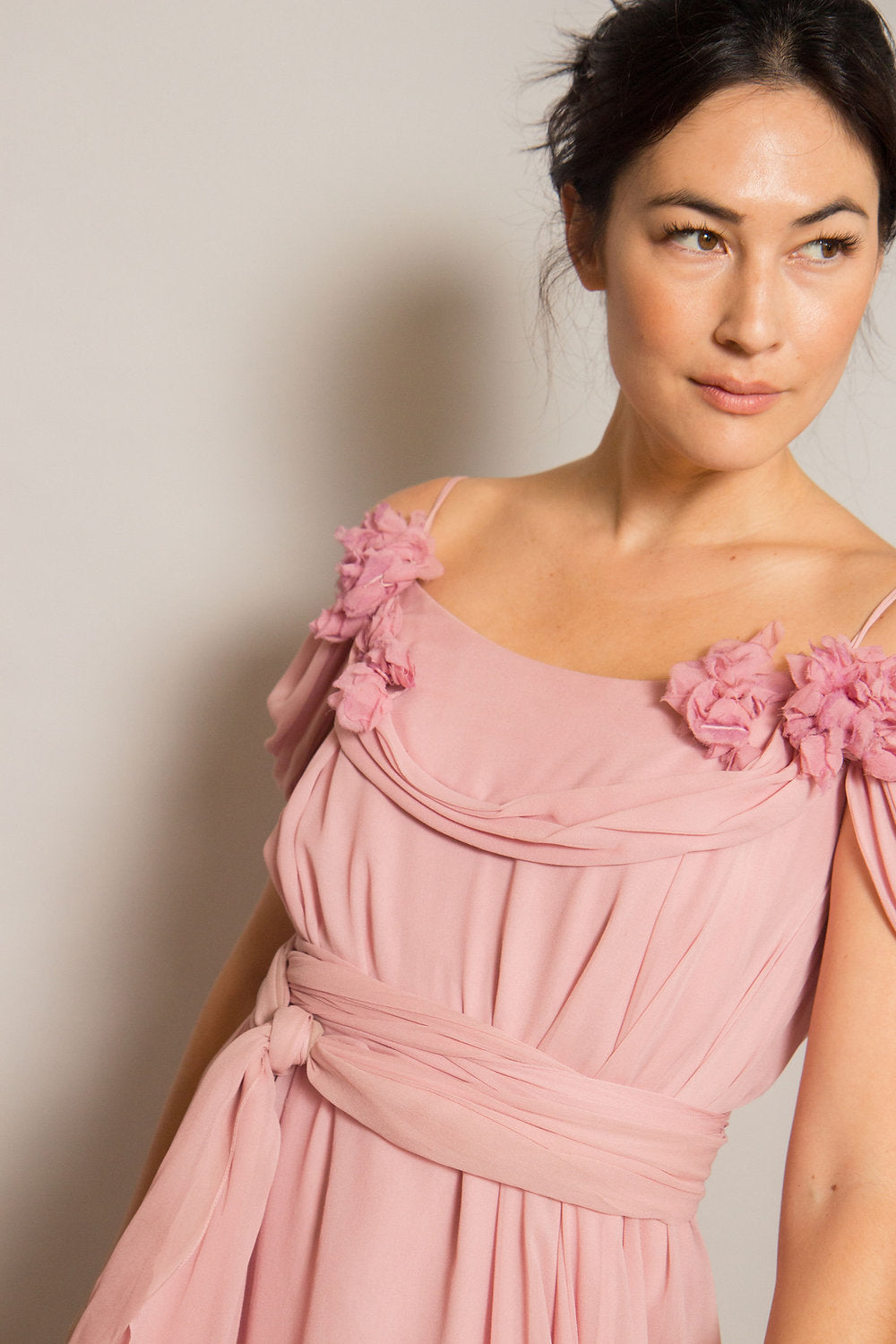 Custom Made Pink Chiffon Gown