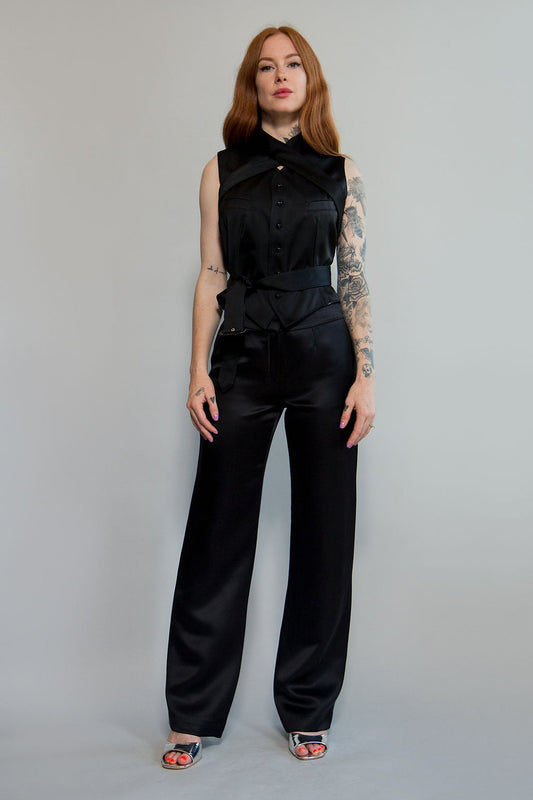 Oscar de la Renta Satin Pants - The Kit Vintage