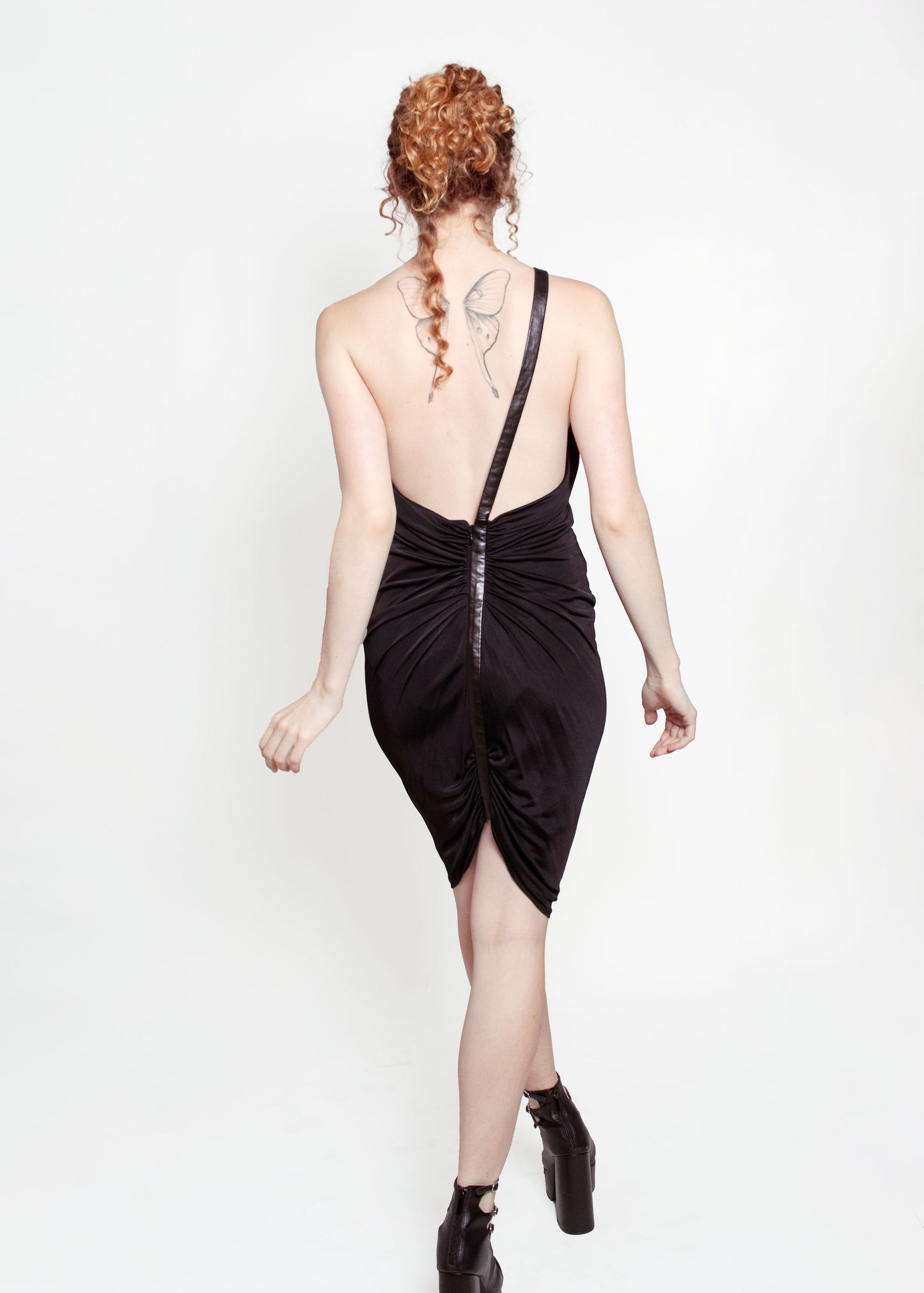 Documented S/S 2001 Gianni Versace Black Jersey Dress