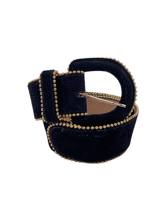 Anne Klein Suede Belt With Gold Studded Trim