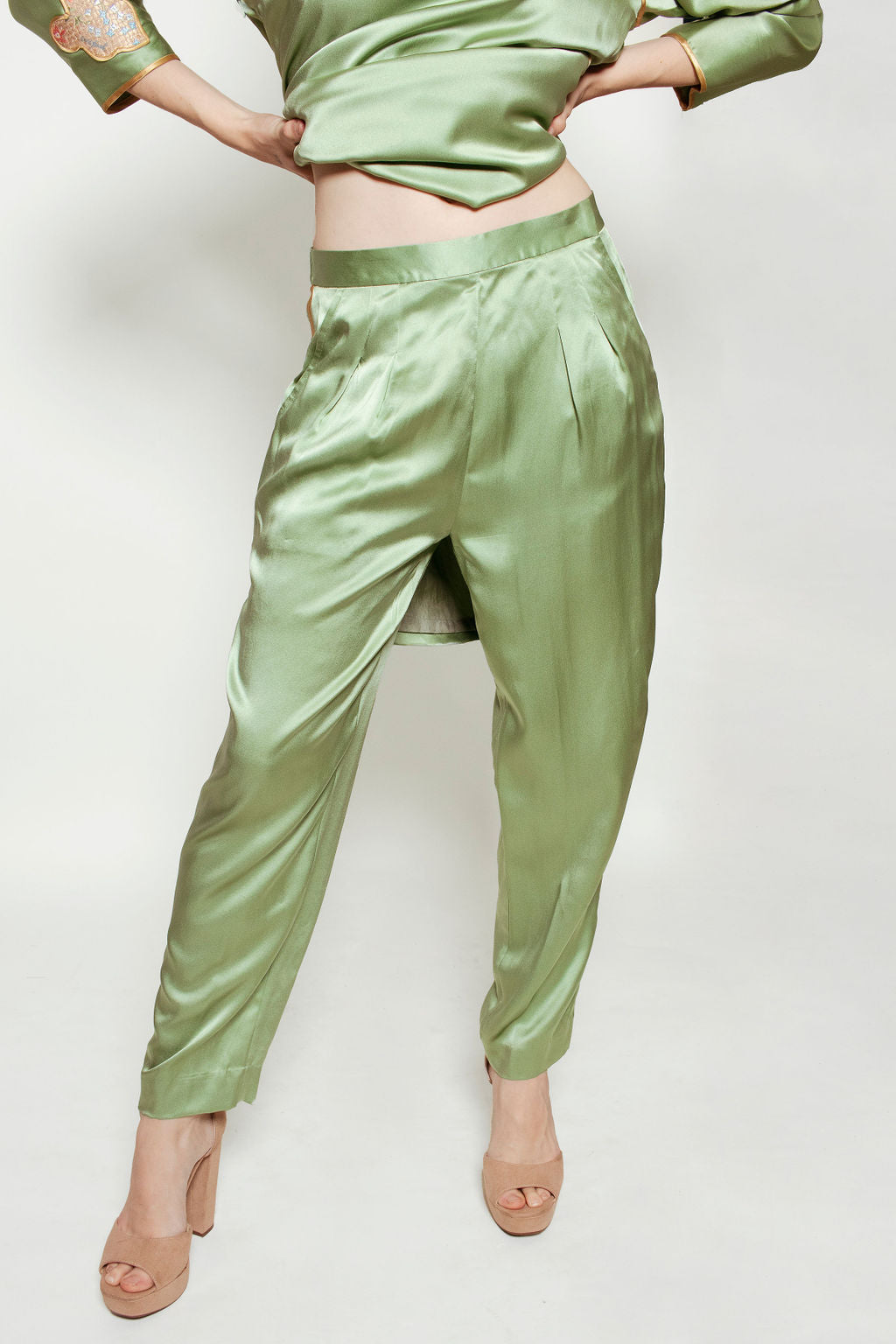 London Silk Chinoiserie pant set - The Kit Vintage