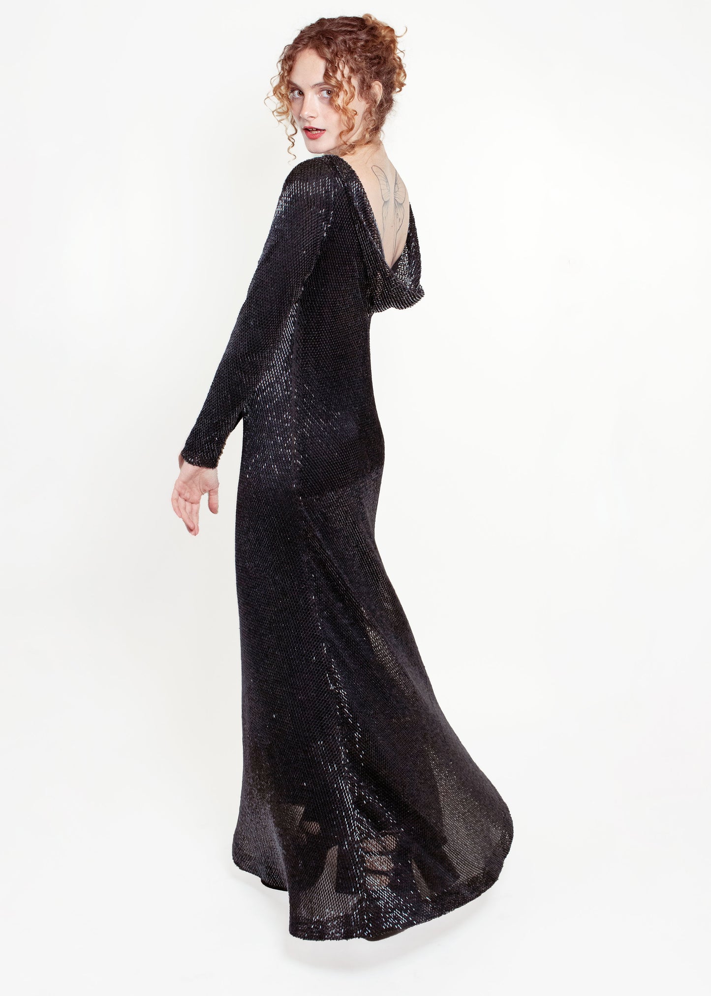 Halston Black Label Beaded Gown - The Kit Vintage