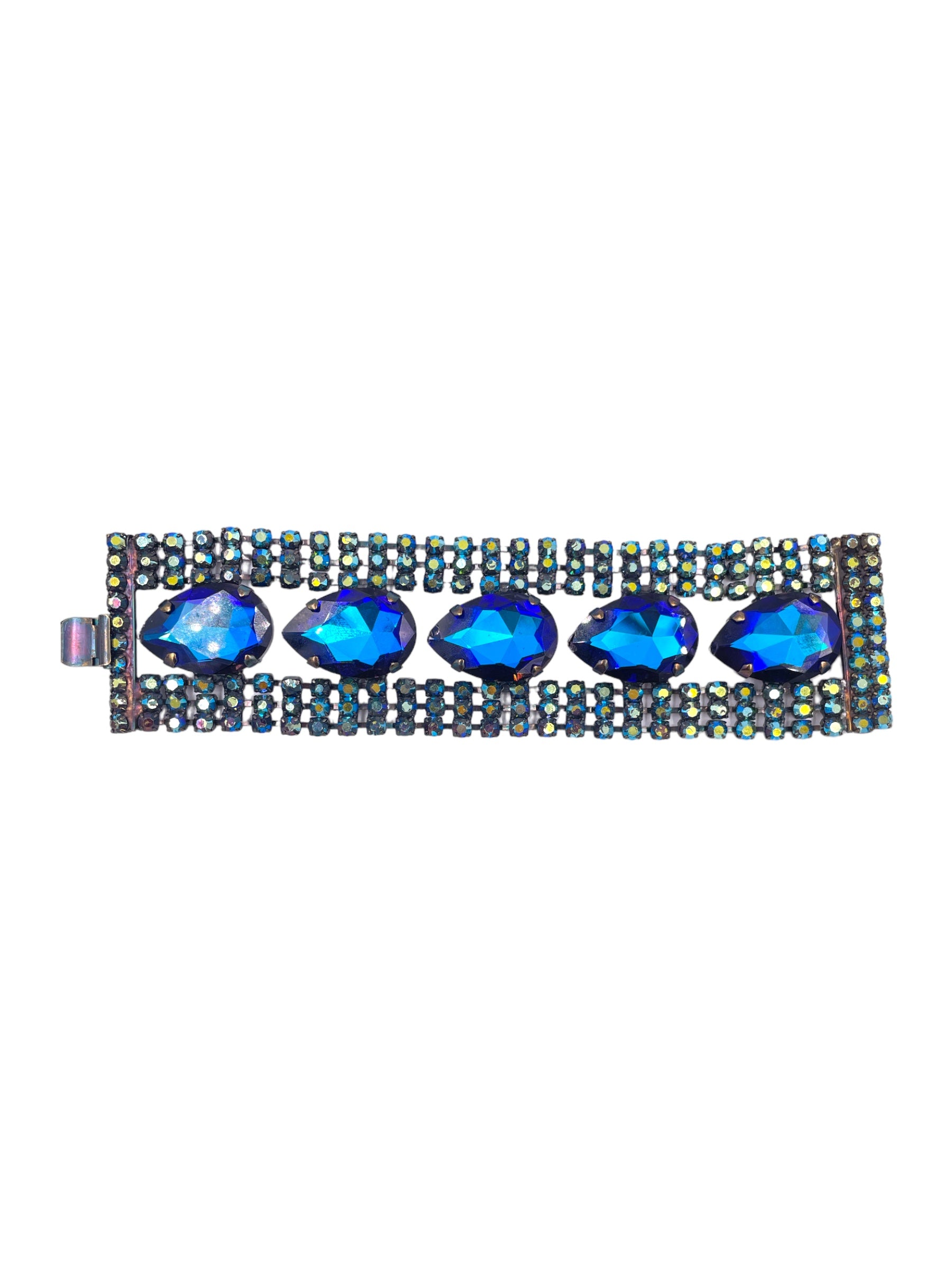 Vintage "The Show Must Go On Sapphire Wide Bracelet - The Kit Vintage